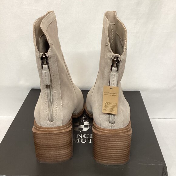 Sz.9W Vince Camuto Water-Repellent Suede Mid-Shaft Boots -Kortimy Almond - Picture 13 of 14